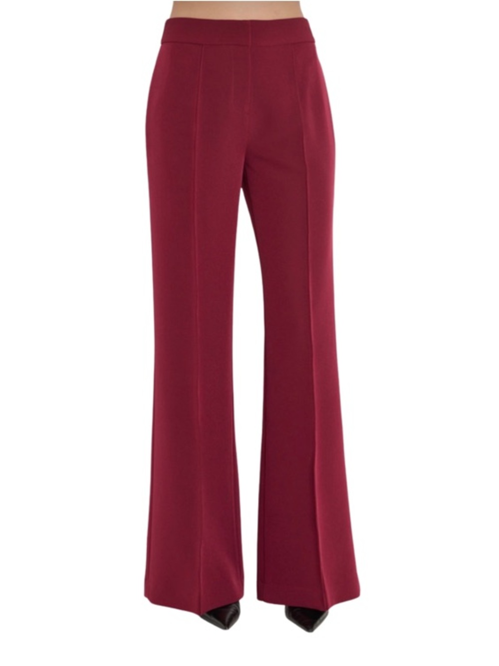 MILLY Nash Cady Pants- Burgundy Wide Leg Trousers Size 4